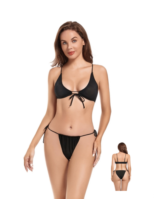 Tan through swimwear Women's Black